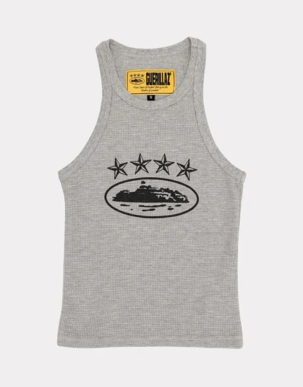 Corteiz 4Starz Alcatraz Womens Tank Top Grey