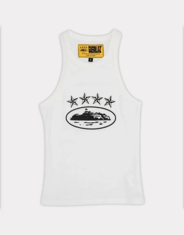 Corteiz 4Starz Alcatraz Womens Tank Top White