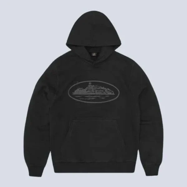 Corteiz Alcatraz V2 Hoodie Triple Black