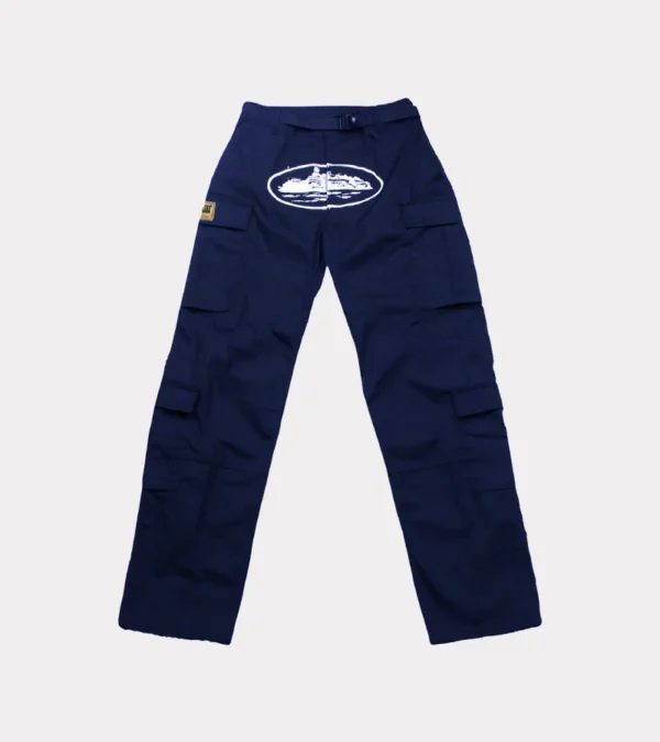 Corteiz Guerillaz Cargo Pants Navy Blue