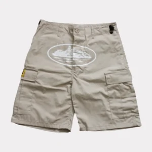 Corteiz Guerillaz Cargo Shorts Beige