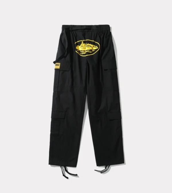 Corteiz Purp Guerillaz BlackYellow Cargos Pants