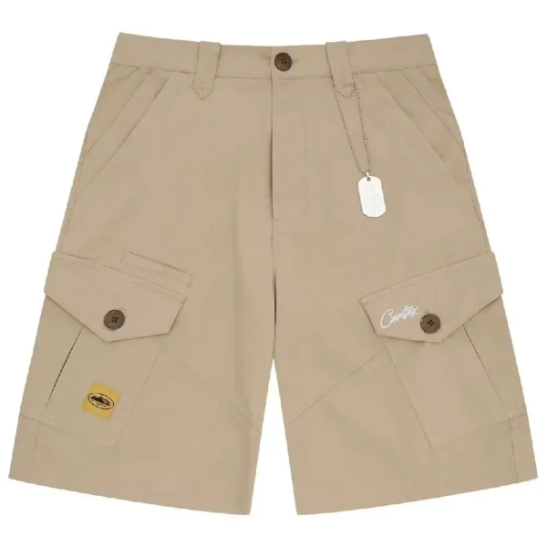 Corteiz Storm Cargo Shorts in Beige