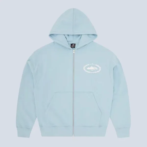 Corteiz Superior Royale Zip Hoodie Baby Blue