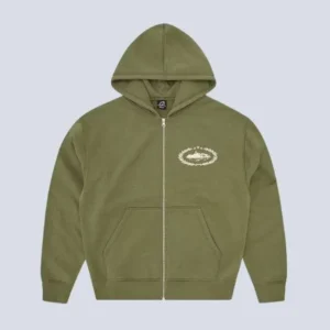 Corteiz Superior Royale Zip Hoodie Olive